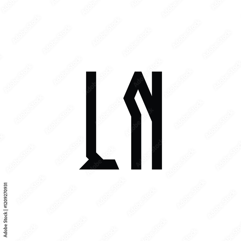 LN monogram logo design letter text name symbol monochrome logotype alphabet character simple logo LN monogram logo design letter text name symbol monochrome logotype alphabet character simple logo