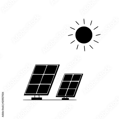 solar panels on a white background
