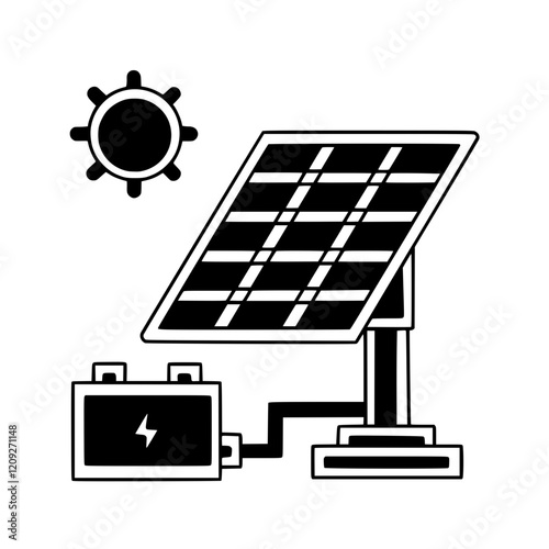 Battery charging with solar pane technology
