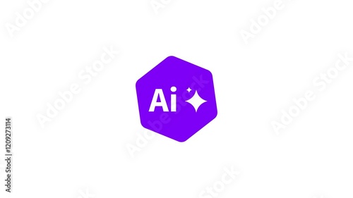 Animated AI Button - Interactive AI Icon with Dynamic Motion Effects 4k