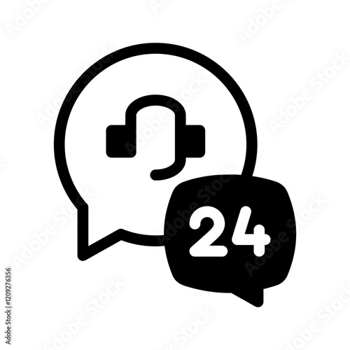 24 hours chat costumer service solid style