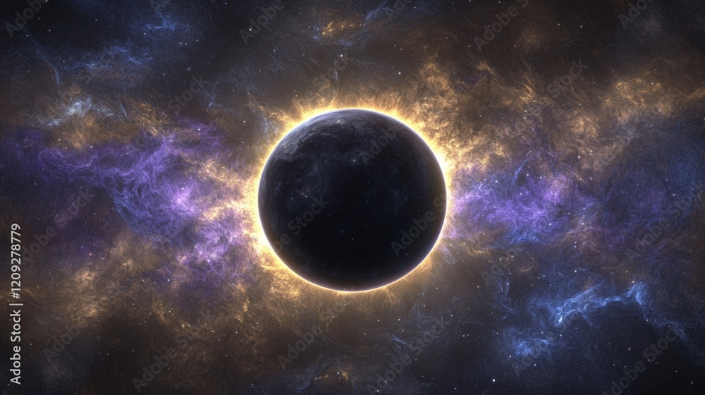 Celestial Orb Glowing Planet in Cosmic Nebula Space Exploration Celestial Orb Glowing Planet in Cosmic Nebula Space Exploration