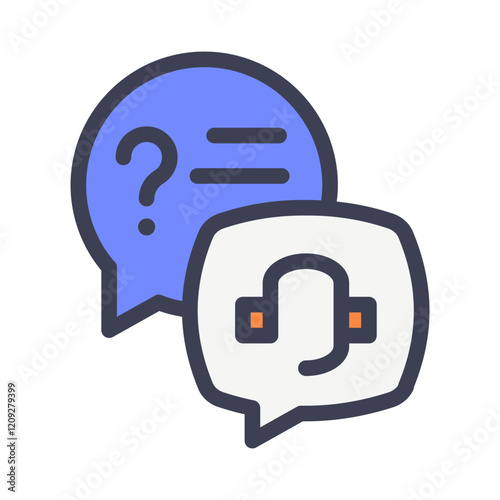 chat with costumer service filled style