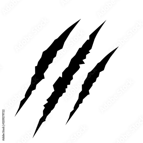 Claw mark vector . Claws beast ripped marks.