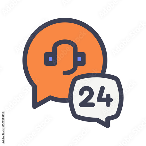 24 hours chat costumer service filled style