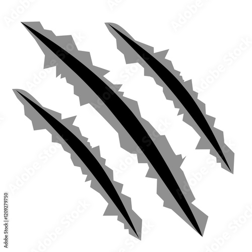 Claw mark vector . Claws beast ripped marks.