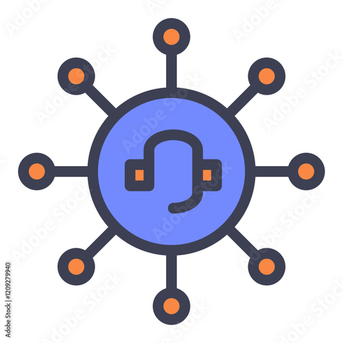 costumer service network filled style