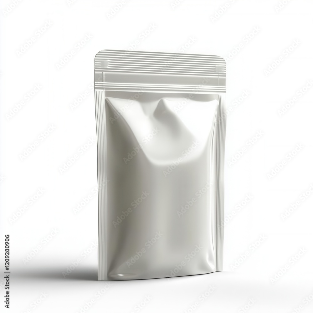 Matte Black Stand-Up Pouch 3D Render Matte Black Stand-Up Pouch 3D Render