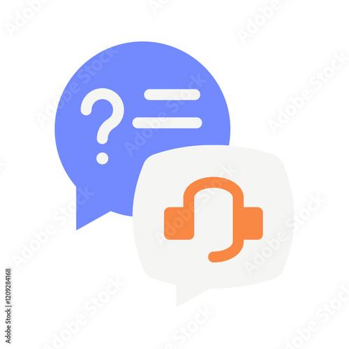chat with costumer service flat style