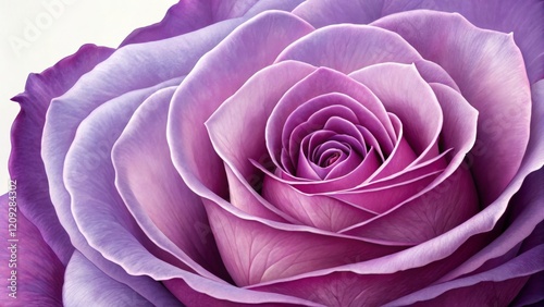 Purple Rose Close-up Soft Focus, Layered Petals, Floral Beauty, Macro Photography, Rose Photography Rose, Macro