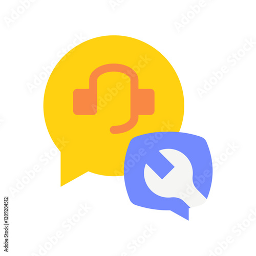 setting costumer service flat style