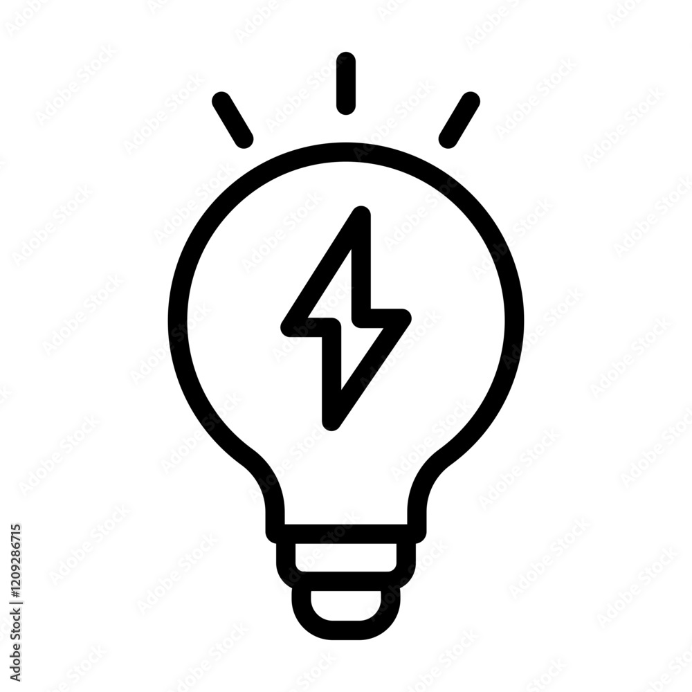 Electrical Vector Line Icon Design