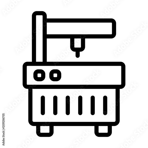 Machining Vector Line Icon Design