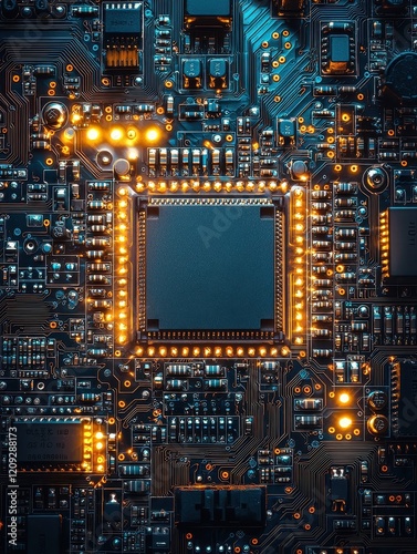 Exploring circuit design innovations technology lab digital image electronic environment close-up view modern concepts