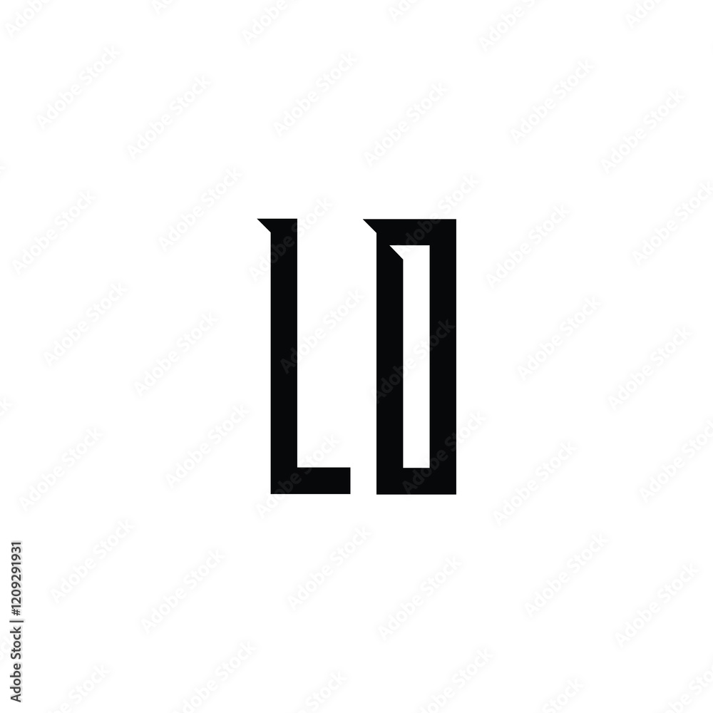 LO monogram logo design letter text name symbol monochrome logotype alphabet character simple logo