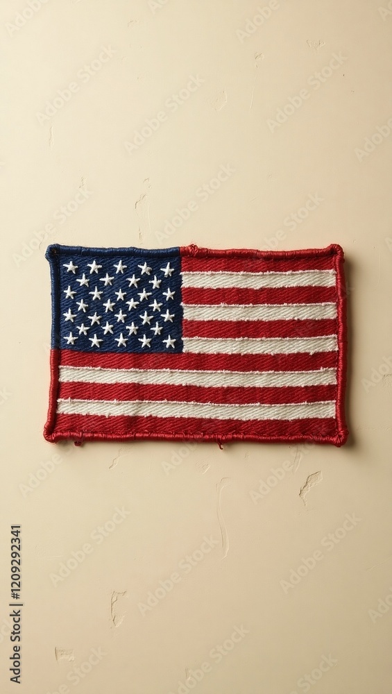 Obraz premium , Red White Blue, Flag Symbol, USA Patriotism, USA National Day, 