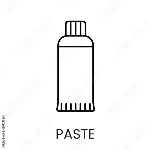 A tube icon in vector, symbolizing toothpaste or cosmetic products, with an editable stroke