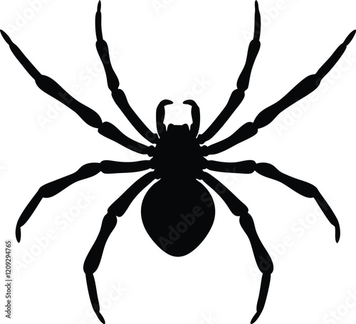 Spider silhouette vector, Spider icon sign vector illustration design