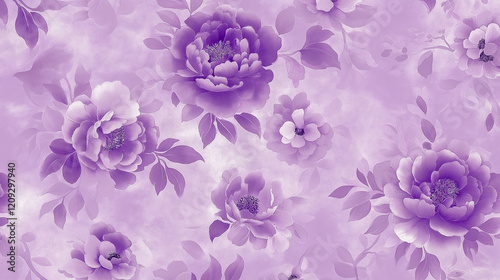 Beautiful pastel purple Peonies floral Design