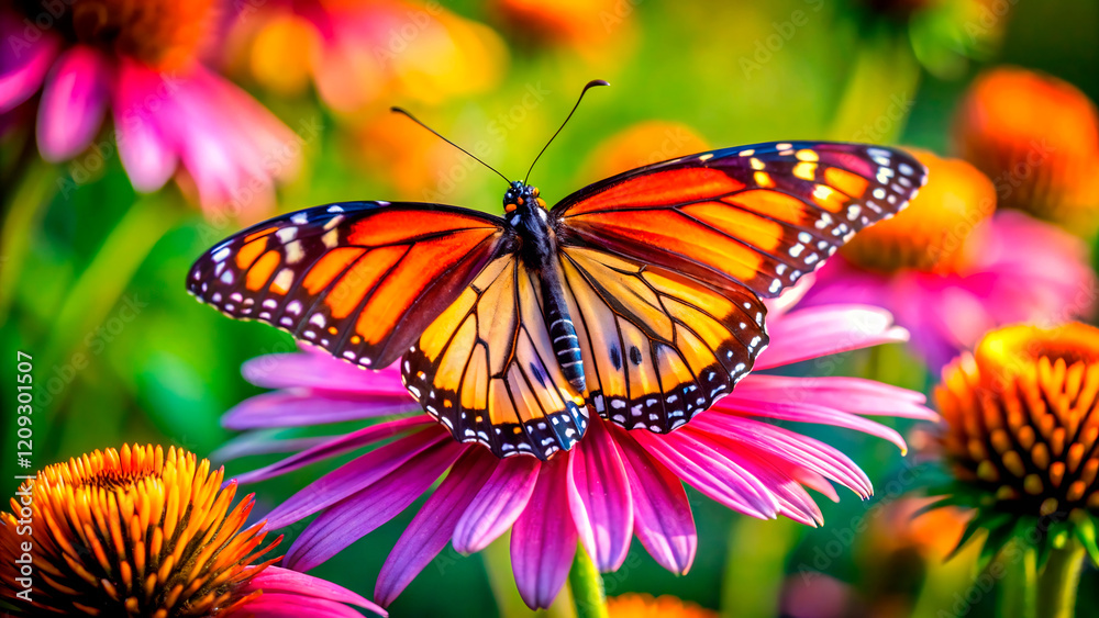 butterfly on flower butterfly on flower