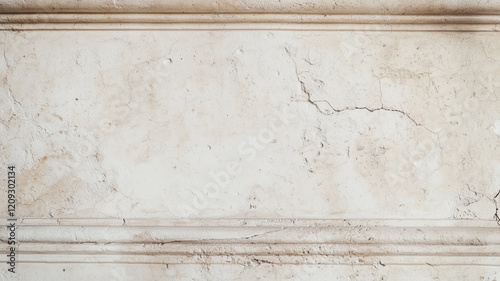 Antique background. Old ancient Roman wallpaper with column. Old plaster concept background. Digital illustration photo style. AI artwork. photo