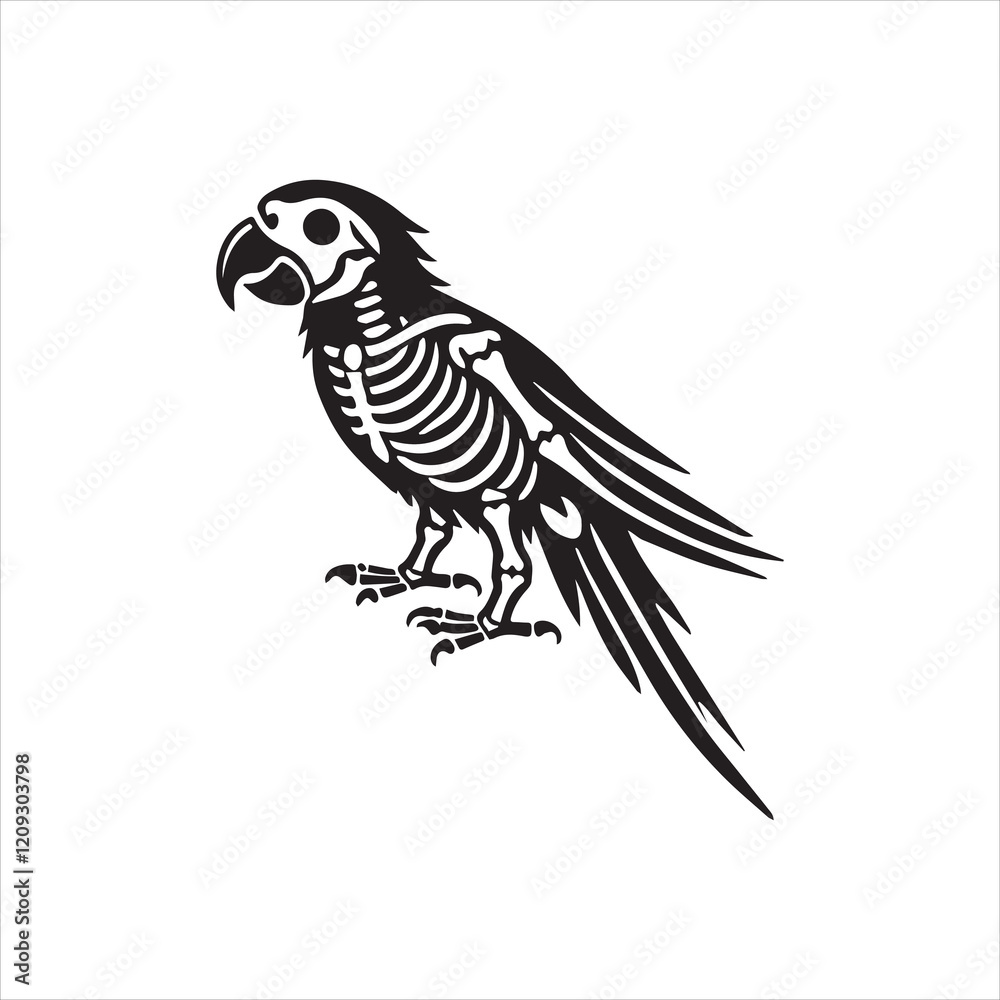 Obraz premium parrot on a white background