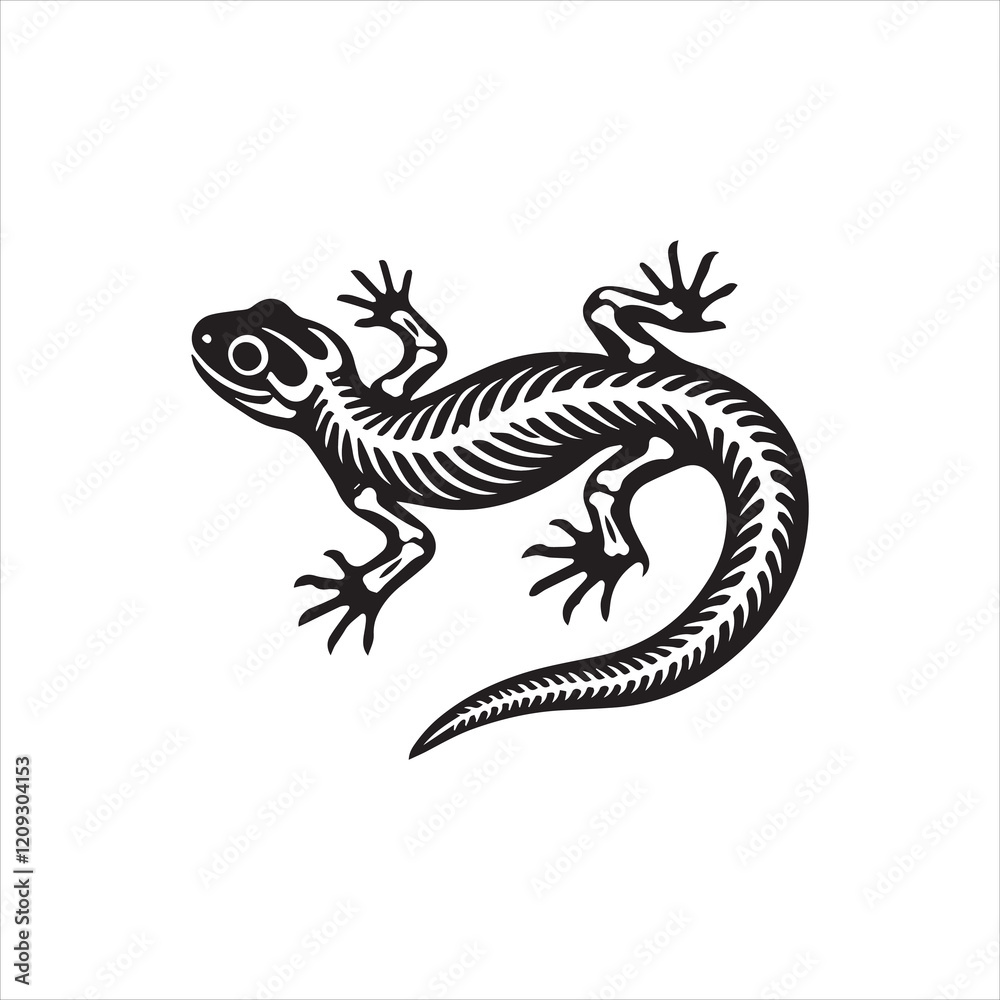 Fototapeta premium lizard on white background