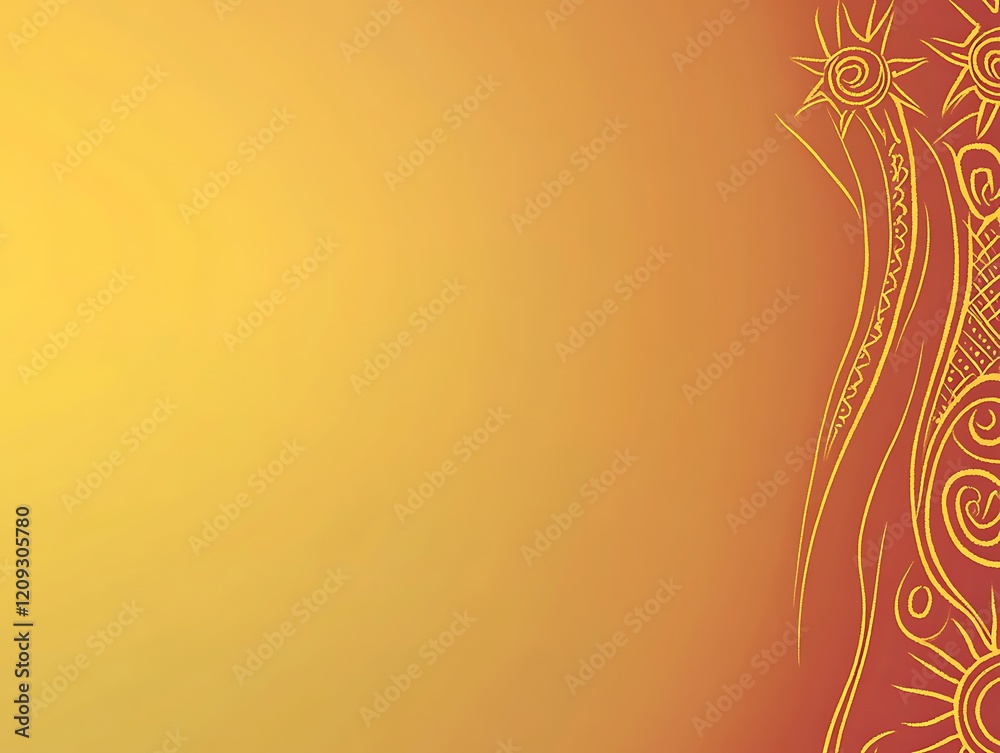 Abstract Sun Design Gold Yellow Orange Background Abstract Sun Design Gold Yellow Orange Background