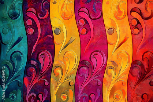 Background with a latin pattern. Banner, poster, card for social media. National Hispanic American Heritage Month.