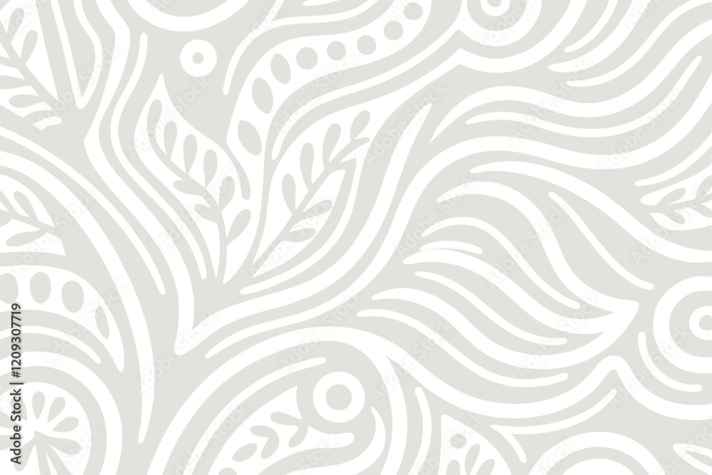 Light gray seamless nature patterned background
Light gray seamless nature patterned background