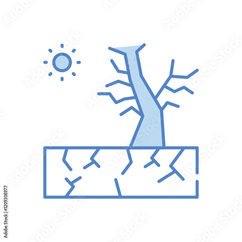 Desertification vector icon