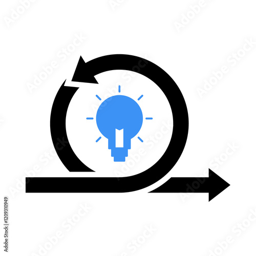 Innovation Hub Icon – Lightbulb Representing Creative and Groundbreaking Ideas.