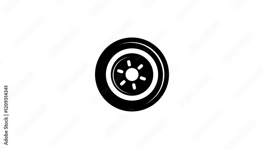 wheel dust shield, black isolated silhouette wheel dust shield, black isolated silhouette