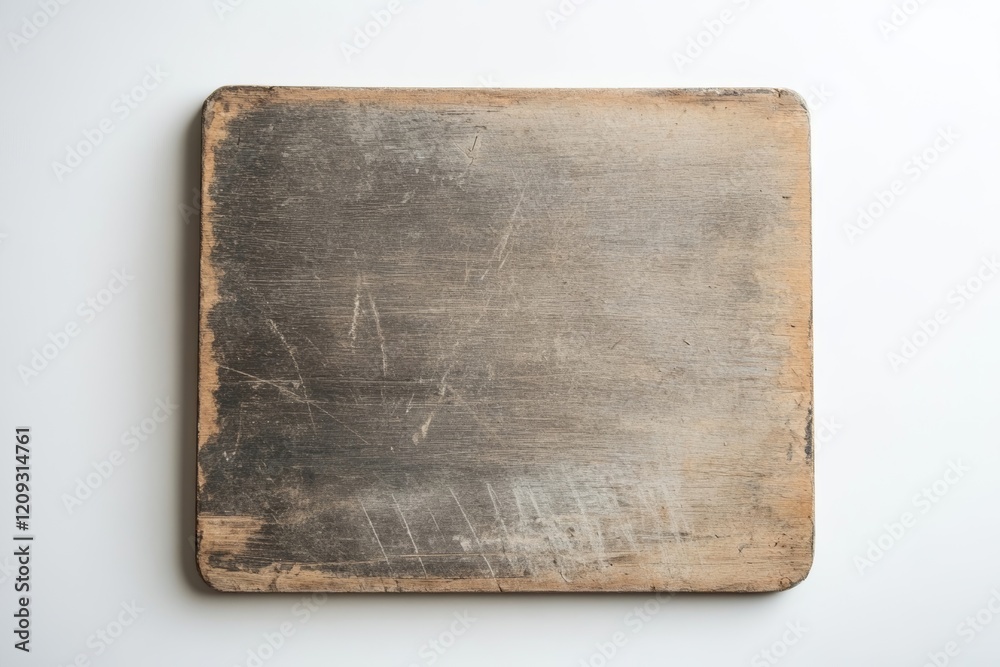 Dirty white board isolated on white background, Generative AI