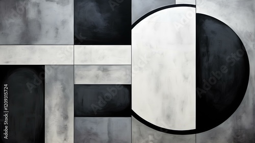 Geometric Pattern in anthracite Tones. Modern Wallpaper 