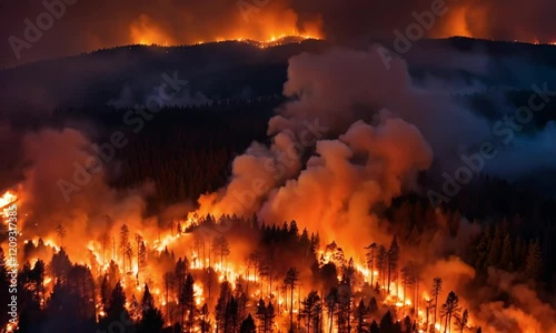 Drone Captures Forest Fire