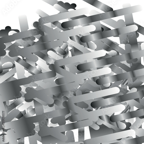 Monochrome texture or abstraction with large spots and stripes in the form of a mixed pile.
