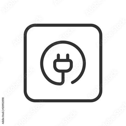 Electric socket. Energy, renewable icons. Modern, simple flat vector illustration for web site or mobile app