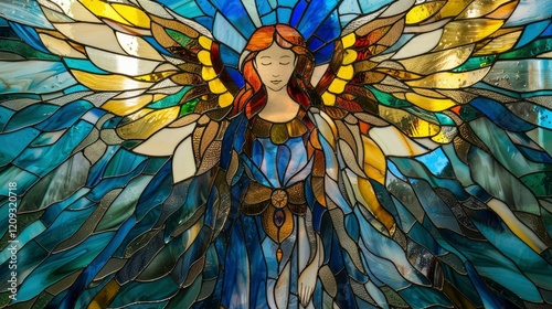 Stained glass window in the Lady France