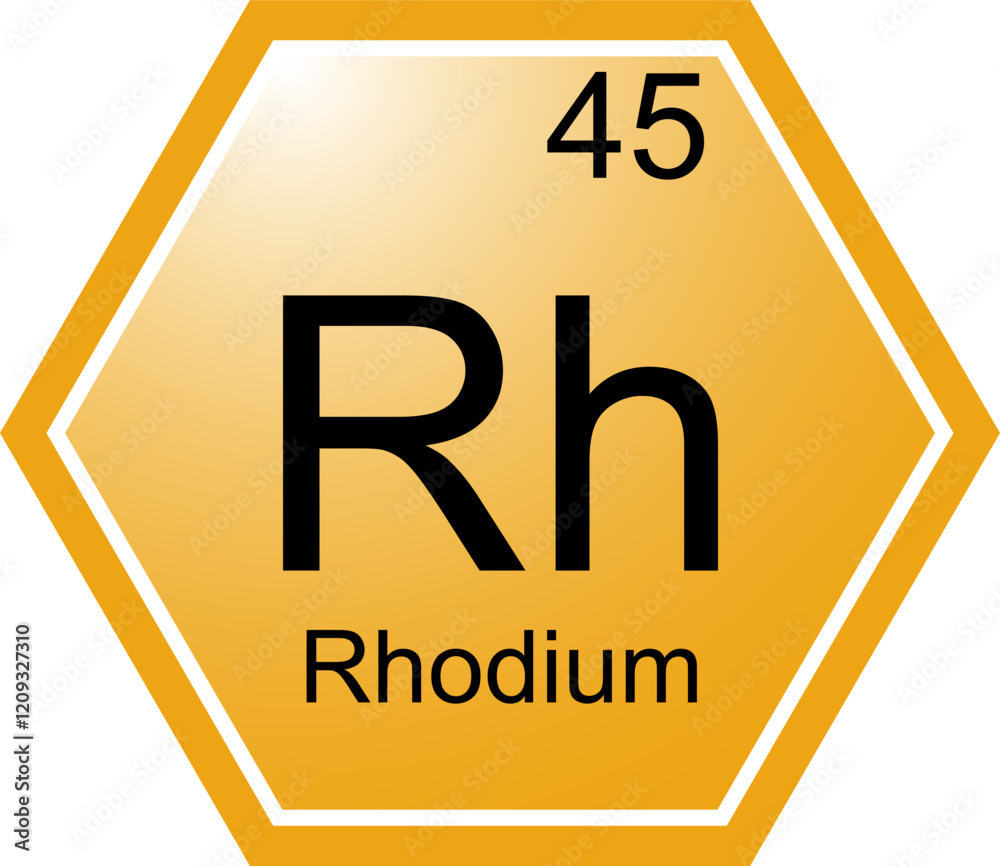 The symbol of the chemical element Rh is Rhodium.