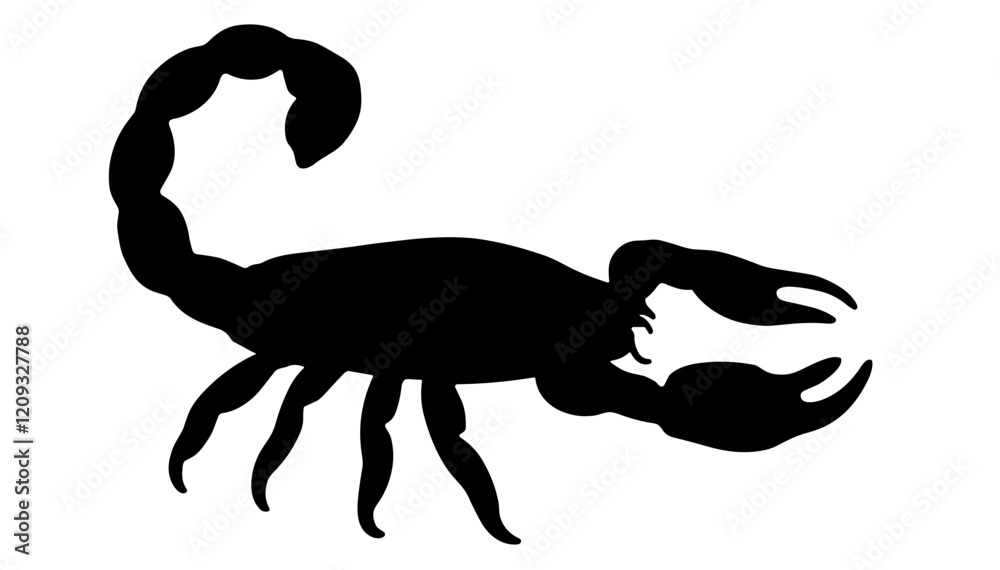 Scorpion silhouette on white background Scorpion silhouette on white background