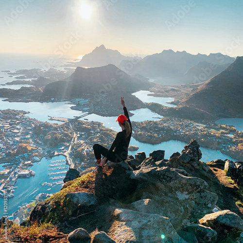 Girl overlooking the mountains