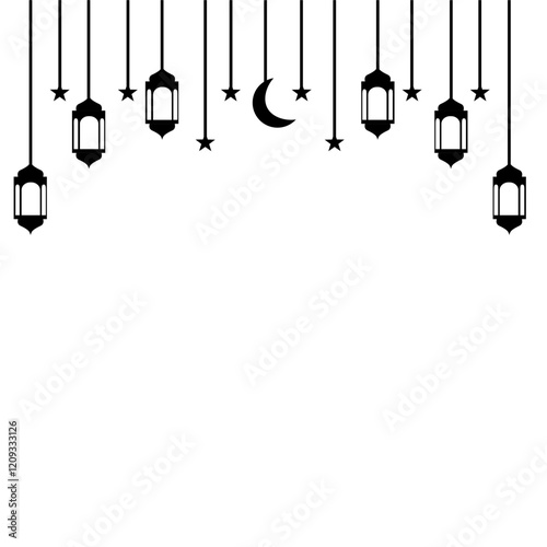 lantern ramadan decoration islamic background