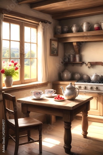 kitchen with table