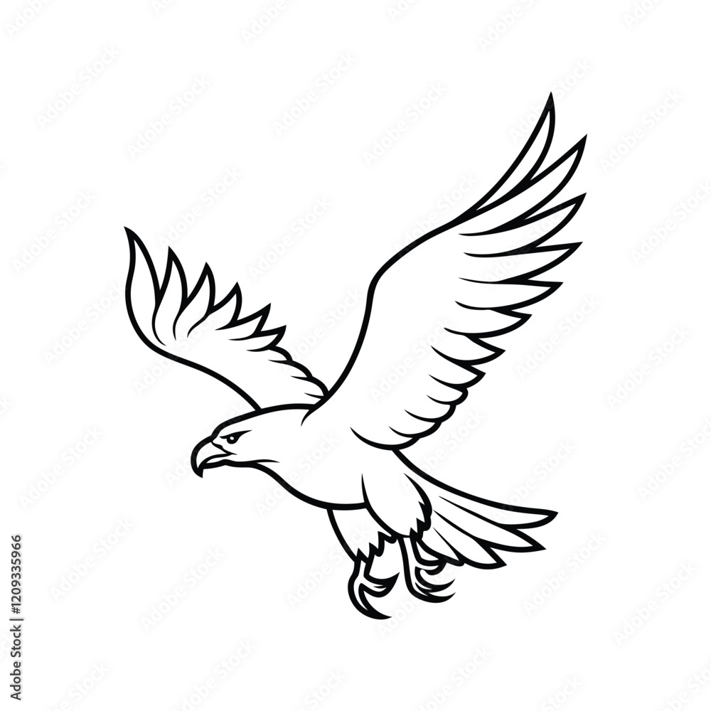 Fototapeta premium eagle with wings