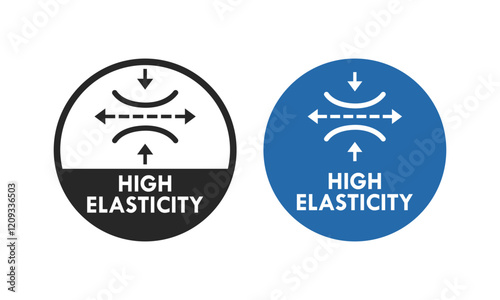 High elasticity badge design logo template illustration