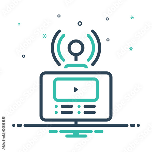 Mix icon for broadcasting