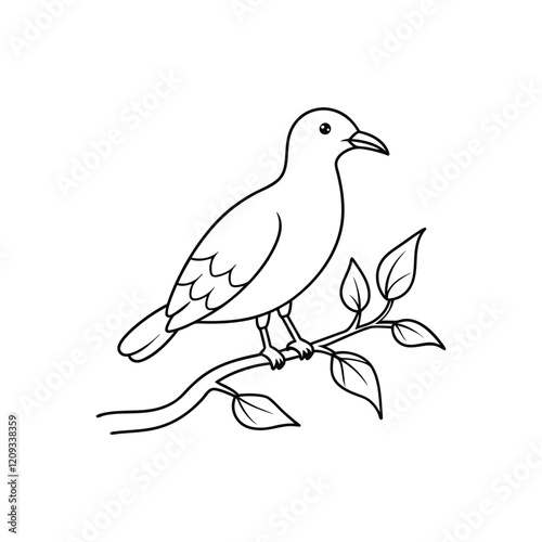 seagul bird line art.eps