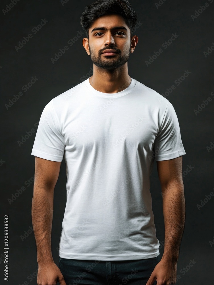 Man in White Shirt Posed Man in White Shirt Posed