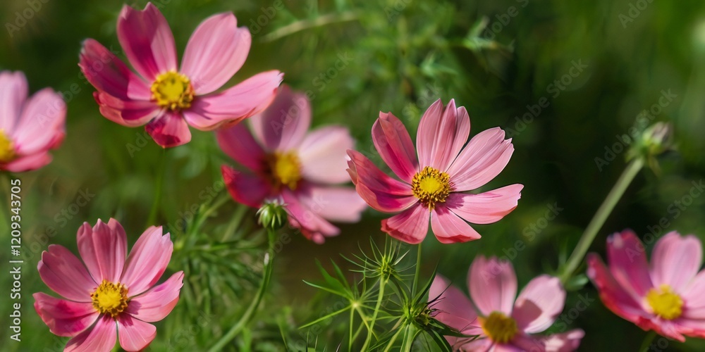 pink flowers in the garden pink flowers in the garden